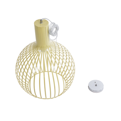 GLOBOSTAR® SCANDI 01267 Vintage Κρεμαστό Φωτιστικό Οροφής με Ντουί 1 x E27 AC 220-240V IP20 - Μπεζ - Μ38 x Π38 x Y50cm