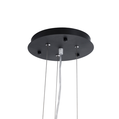 GLOBOSTAR® SERENIA 01272 Μοντέρνο Κρεμαστό Φωτιστικό Οροφής με Ντουί 1 x E27 AC 220-240V IP20 - Μαύρο & Λευκό - Μ90 x Π90 x Υ40cm