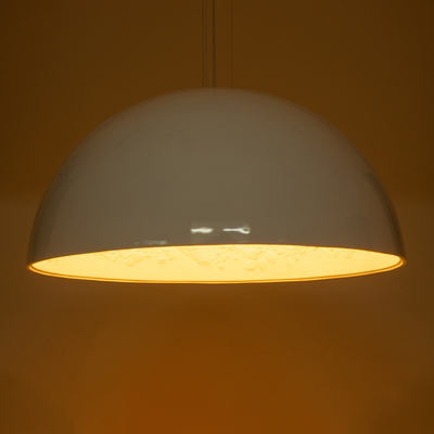 GLOBOSTAR® SERENIA 01273 Μοντέρνο Κρεμαστό Φωτιστικό Οροφής με Ντουί 1 x E27 AC 220-240V IP20 - Λευκό - Μ90 x Π90 x Y40cm