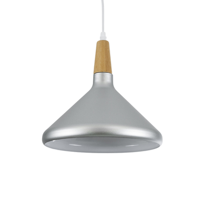 GLOBOSTAR® FELICITA 01277 Μοντέρνο Κρεμαστό Φωτιστικό Οροφής με Ντουί 1 x E27 AC 220-240V IP20 - Ασημί & Μπεζ - Μ30 x Π30 x Υ25cm