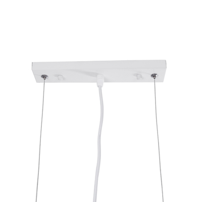 GLOBOSTAR® ESTERINA 01305 Μοντέρνο Κρεμαστό Φωτιστικό Οροφής με Ντουί 2 x E27 AC 220-240V IP20 - Λευκό & Χρυσό - Μ60 x Π6 x Υ6cm