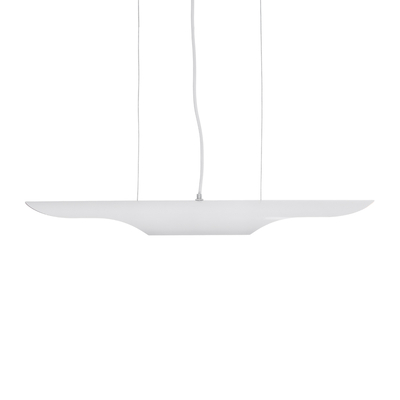 GLOBOSTAR® ESTERINA 01305 Μοντέρνο Κρεμαστό Φωτιστικό Οροφής με Ντουί 2 x E27 AC 220-240V IP20 - Λευκό & Χρυσό - Μ60 x Π6 x Υ6cm