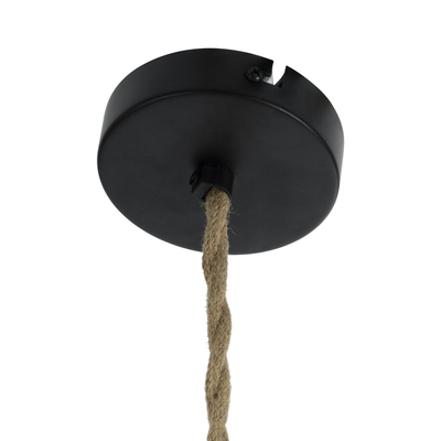 GLOBOSTAR® TRIBECA 01319 Boho Κρεμαστό Φωτιστικό Οροφής με Ντουί 1 x E27 AC 220-240V IP20 - Γκρι & Μπεζ - Μ20 x Π20 x Υ26cm