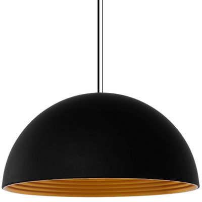 GLOBOSTAR® MEDEA 01344 Μοντέρνο Κρεμαστό Φωτιστικό Οροφής με Ντουί 1 x E27 AC 220-240V IP20 - Μαύρο & Χρυσό - Μ60 x Π60 x Υ30cm