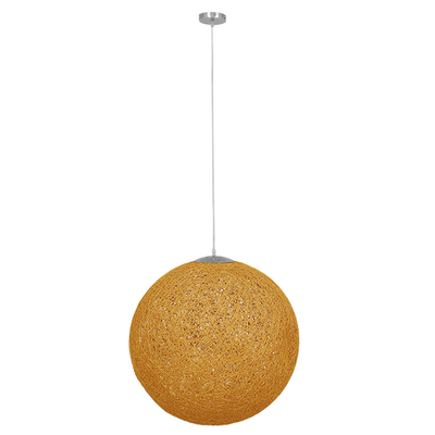 GLOBOSTAR® OCEANA 01361 Boho Κρεμαστό Φωτιστικό Οροφής με Ντουί 1 x E27 AC 220-240V IP20 - Μπεζ & Χρυσό - Μ60 x Π60 x Υ60cm