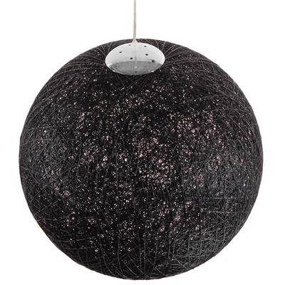 GLOBOSTAR® OCEANA 01364 Boho Κρεμαστό Φωτιστικό Οροφής με Ντουί 1 x E27 AC 220-240V IP20 - Μαύρο - Μ60 x Π60 x Υ60cm