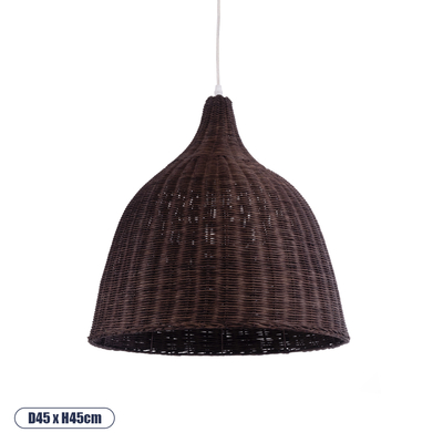 GLOBOSTAR® BAHAMAS 01368 Boho Κρεμαστό Φωτιστικό Οροφής με Ντουί 1 x E27 AC 220-240V IP20 - Καφέ - Μ45 x Π45 x Υ45cm