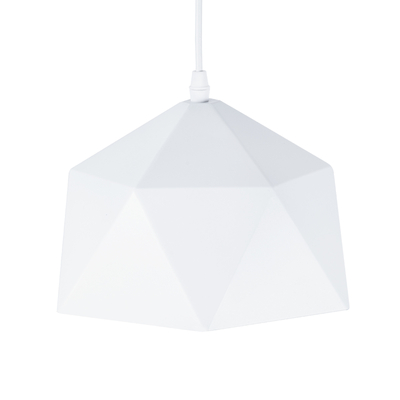 GLOBOSTAR® HEXAGON 01377 Μοντέρνο Κρεμαστό Φωτιστικό Οροφής με Ντουί 1 x E27 AC 220-240V IP20 - Λευκό & Χρυσό - Μ21.5 x Π21.5 x Y15cm