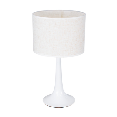 GLOBOSTAR® AMBROSIA 01395 Μοντέρνο Επιτραπέζιο Φωτιστικό Πορτατίφ με Ντουί 1 x E27 AC 220-240V IP20 - Λευκό - Μ25 x Π25 x Υ46cm