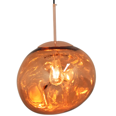 GLOBOSTAR® DIXAR 01465 Μοντέρνο Κρεμαστό Φωτιστικό Οροφής με Ντουί 1 x E27 AC 220-240V IP20 - Χάλκινο Φιμέ - Μ36 x Π36 x Υ45cm