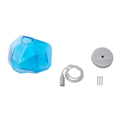 GLOBOSTAR® RINA 01306 Μοντέρνο Κρεμαστό Φωτιστικό Οροφής με Ντουί 1 x G9 AC 220-240V IP20 - Γαλάζιο - Μ20 x Π20 x Υ20cm