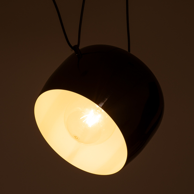 GLOBOSTAR® JASPER 01373 Μοντέρνο Κρεμαστό Φωτιστικό Οροφής με Ντουί 1 x E27 AC 220-240V IP20 - Μαύρο & Λευκό - Μ26.5 x Π26.5 x Υ20.5cm