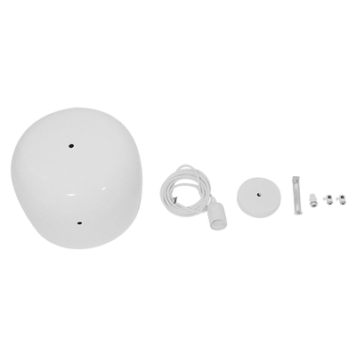 GLOBOSTAR® JASPER 01374 Μοντέρνο Κρεμαστό Φωτιστικό Οροφής με Ντουί 1 x E27 AC 220-240V IP20 - Λευκό - Μ25 x Π25 x Υ22cm