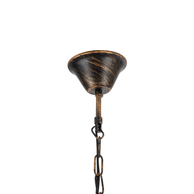 GLOBOSTAR® UMBRELLA 01406 Vintage Κρεμαστό Φωτιστικό Οροφής με Ντουί 5 x E27 AC 220-240V IP20 - Χάλκινο - Μ60 x Π60 x Y65cm