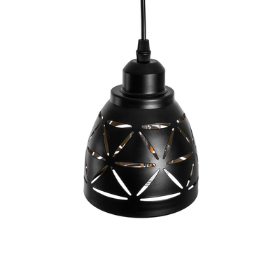 GLOBOSTAR® COOLIE 01475 Μοντέρνο Κρεμαστό Φωτιστικό Οροφής με Ντουί 1 x E27 AC 220-240V IP20 - Μαύρο & Χρυσό - Μ13 x Π13 x Υ14cm