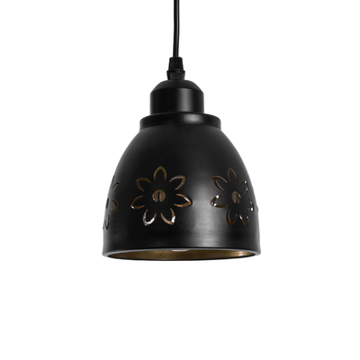 GLOBOSTAR® COOLIE 01479 Μοντέρνο Κρεμαστό Φωτιστικό Οροφής με Ντουί 1 x E27 AC 220-240V IP20 - Μαύρο & Χρυσό - Μ12.5 x Π12.5 x Υ11.5cm