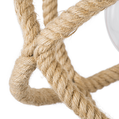 GLOBOSTAR® BALANCE 01596 Vintage Κρεμαστό Φωτιστικό Οροφής με Ντουί 1 x E27 AC 220-240V IP20 - Μαύρο & Μπεζ - Μ35 x Π35 x Υ36cm