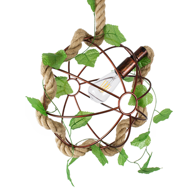 GLOBOSTAR® BRADLEY 01660 Vintage Κρεμαστό Φωτιστικό Οροφής με Ντουί 1 x E27 AC 220-240V IP20 - Πολύχρωμο - Μ33 x Π33 x Y33cm