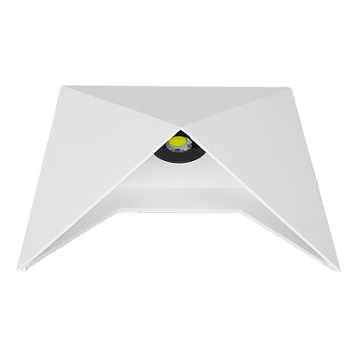 GLOBOSTAR® STEALTH 96503 Μοντέρνο Φωτιστικό Τοίχου - Απλίκα LED 10W 1200lm 60° AC 220-240V Αδιάβροχο IP65 Ψυχρό Λευκό 6000K - Bridgelux COB Chip & TÜV SÜD Driver - Λευκό Ματ - Μ17 x Π7.5 x Υ17cm - 5 Χρόνια Εγγύηση