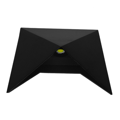 GLOBOSTAR® STEALTH 96506 Μοντέρνο Φωτιστικό Τοίχου - Απλίκα LED 10W 1200lm 60° AC 220-240V Αδιάβροχο IP65 Ψυχρό Λευκό 6000K - Bridgelux COB Chip & TÜV SÜD Driver - Μαύρο Ματ - Μ17 x Π7.5 x Υ17cm - 5 Χρόνια Εγγύηση