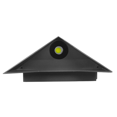 GLOBOSTAR® STEALTH 96509 Μοντέρνο Φωτιστικό Τοίχου - Απλίκα LED 10W 1200lm 60° AC 220-240V Αδιάβροχο IP65 Ψυχρό Λευκό 6000K - Bridgelux COB Chip & TÜV SÜD Driver - Γκρι Ανθρακί Ματ - Μ17 x Π7.5 x Υ17cm - 5 Χρόνια Εγγύηση