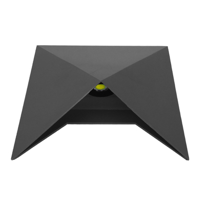 GLOBOSTAR® STEALTH 96509 Μοντέρνο Φωτιστικό Τοίχου - Απλίκα LED 10W 1200lm 60° AC 220-240V Αδιάβροχο IP65 Ψυχρό Λευκό 6000K - Bridgelux COB Chip & TÜV SÜD Driver - Γκρι Ανθρακί Ματ - Μ17 x Π7.5 x Υ17cm - 5 Χρόνια Εγγύηση