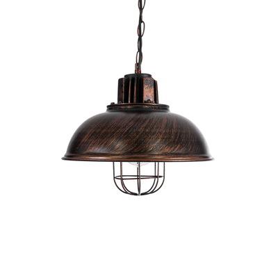 GLOBOSTAR® HARROW 01572 Vintage Κρεμαστό Φωτιστικό Οροφής με Ντουί 1 x E27 AC 220-240V IP20 - Χάλκινο - Μ33 x Π33 x Υ26cm