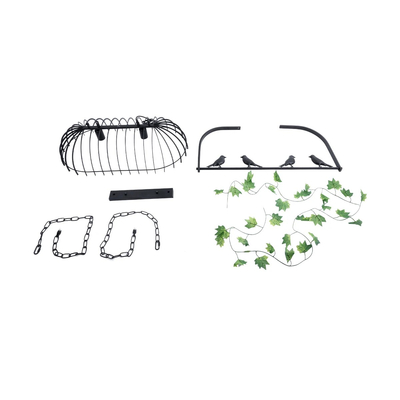 GLOBOSTAR® NEST 01643 Vintage Κρεμαστό Φωτιστικό Οροφής με Ντουί 2 x E27 AC 220-240V IP20 - Μαύρο & Πράσινο - Μ76 x Π36 x Y37cm