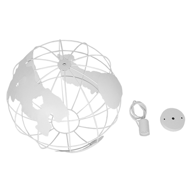GLOBOSTAR® EARTH 01664 Vintage Κρεμαστό Φωτιστικό Οροφής με Ντουί 1 x E27 AC 220-240V IP20 - Λευκό - Μ40 x Π40 x Y40cm