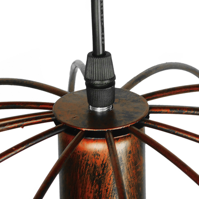 GLOBOSTAR® EARTH 01665 Vintage Κρεμαστό Φωτιστικό Οροφής με Ντουί 1 x E27 AC 220-240V IP20 - Χάλκινο - Μ40 x Π40 x Y40cm