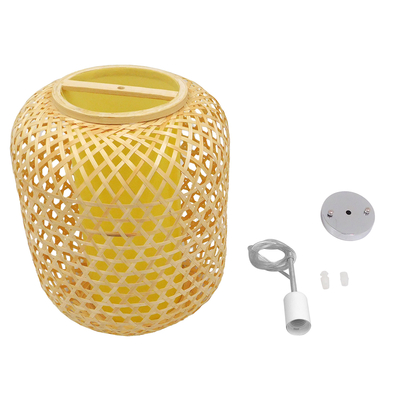 GLOBOSTAR® MAURITIUS 00899 Boho Κρεμαστό Φωτιστικό Οροφής με Ντουί 1 x E27 AC 220-240V IP20 - Μπεζ - Μ30 x Π30 x Υ40cm