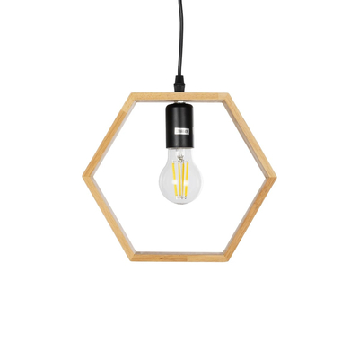 GLOBOSTAR® ELISE 01429 Μοντέρνο Κρεμαστό Φωτιστικό Οροφής με Ντουί 1 x E27 AC 220-240V IP20 - Μπεζ & Μαύρο - Μ26 x Π8 x Υ25cm