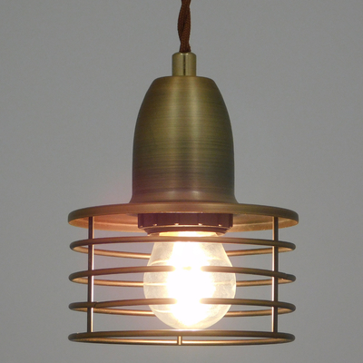 GLOBOSTAR® MANHATTAN 01454 Μοντέρνο Κρεμαστό Φωτιστικό Οροφής με Ντουί 1 x E27 AC 220-240V IP20 - Μπρούτζινο - Μ11 x Π11 x Υ14cm