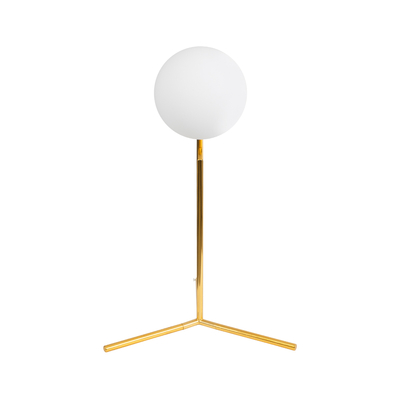 GLOBOSTAR® ELFIS 01551 Μοντέρνο Επιτραπέζιο Φωτιστικό Πορτατίφ με Ντουί 1 x E27 AC 220-240V IP20 - Χρυσό & Λευκό - Μ15 x Π15 x Υ53cm