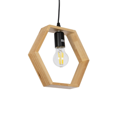 GLOBOSTAR® ELISE 01429 Μοντέρνο Κρεμαστό Φωτιστικό Οροφής με Ντουί 1 x E27 AC 220-240V IP20 - Μπεζ & Μαύρο - Μ26 x Π8 x Υ25cm