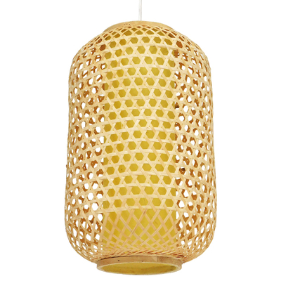 GLOBOSTAR® MAURITIUS 00900 Boho Κρεμαστό Φωτιστικό Οροφής με Ντουί 1 x E27 AC 220-240V IP20 - Μπεζ - Μ30 x Π30 x Υ50cm