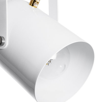 GLOBOSTAR® HAZEL 00924 Μοντέρνο Κρεμαστό Φωτιστικό Οροφής με Ντουί 1 x E27 AC 220-240V IP20 - Λευκό & Χρυσό - Μ12 x Π12 x Υ27cm