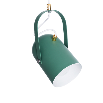 GLOBOSTAR® HAZEL 00928 Μοντέρνο Κρεμαστό Φωτιστικό Οροφής με Ντουί 1 x E27 AC 220-240V IP20 - Πράσινο & Χρυσό - Μ12 x Π12 x Υ27cm