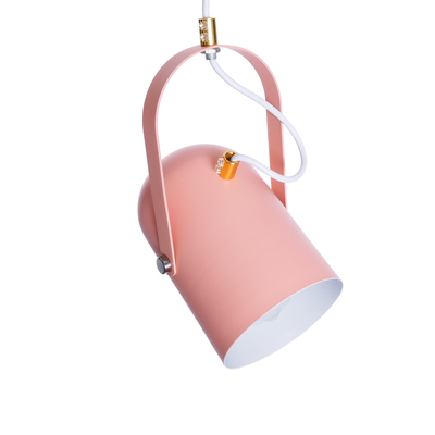 GLOBOSTAR® HAZEL 00929 Μοντέρνο Κρεμαστό Φωτιστικό Οροφής με Ντουί 1 x E27 AC 220-240V IP20 - Ροζ & Χρυσό - Μ12 x Π12 x Υ27cm