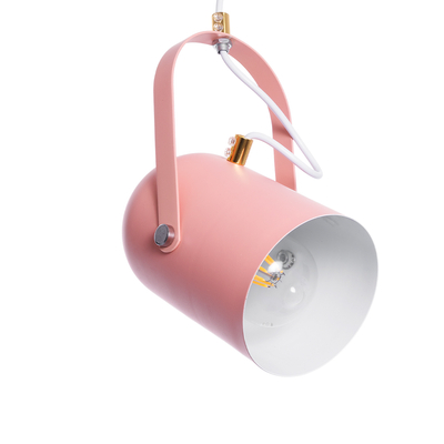 GLOBOSTAR® HAZEL 00929 Μοντέρνο Κρεμαστό Φωτιστικό Οροφής με Ντουί 1 x E27 AC 220-240V IP20 - Ροζ & Χρυσό - Μ12 x Π12 x Υ27cm