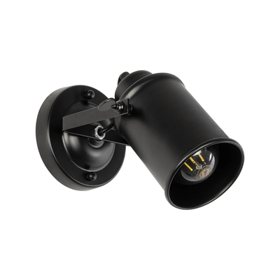 GLOBOSTAR® JAKE 00948 Μοντέρνο Φωτιστικό Τοίχου - Απλίκα με Ντουί 1 x E27 AC 220-240V IP20 - Μαύρο - Μ9 x Π22 x Y22cm