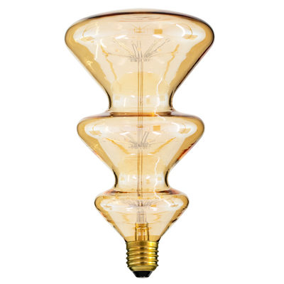 GLOBOSTAR® DECOTREE 99215 Λάμπα E27 CM115 LED 4W 400lm 360° AC 220-240V IP20 Ultra Θερμό Λευκό 2200K - Diode HP Filament Chip - Μελί - Μ12.1 x Π12.1 x Υ22cm - 3 Χρόνια Εγγύηση