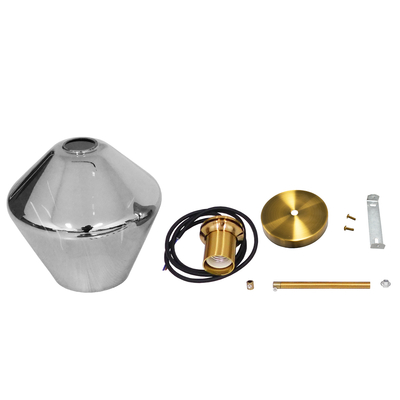 GLOBOSTAR® AMARIS 00872 Μοντέρνο Κρεμαστό Φωτιστικό Οροφής με Ντουί 1 x E27 AC 220-240V IP20 - Χρυσό Πλατίνα & Μαύρο Φιμέ - Μ22 x Π22 x Y22cm