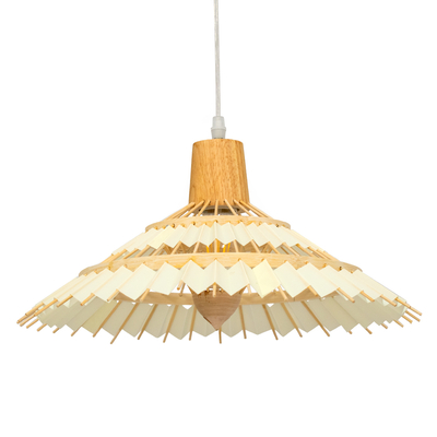 GLOBOSTAR® VENTALIA 00897 Boho Κρεμαστό Φωτιστικό Οροφής με Ντουί 1 x E27 AC 220-240V IP20 - Μπεζ - Μ40 x Π40 x Y22cm