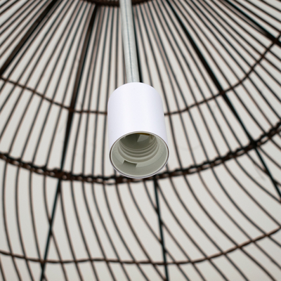 GLOBOSTAR® MALIBU 00967 Boho Κρεμαστό Φωτιστικό Οροφής με Ντουί 1 x E27 AC 220-240V IP20 - Καφέ - Μ100 x Π100 x Y86cm