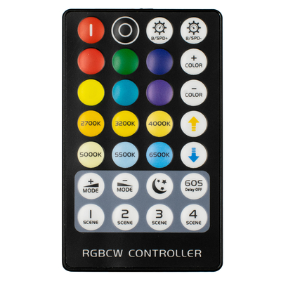 GLOBOSTAR® CONTROLI 73427 Σετ Dimmer / Controller με RF Ασύρματο Χειριστήριο με 5 x 1.2A 28.8W Κανάλια DC 5-24V 6A 144W Max IP20 - RF2.4Ghz - Μ30 x Π1.7 x Υ1.1cm - 2 Χρόνια Εγγύηση