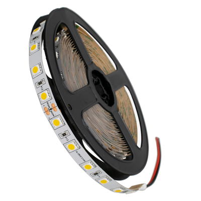GLOBOSTAR® LUMAR 70222 Ταινία LED 14.4W/m 1296lm/m 120° DC 24V IP20 60 x SMD5050 Chip/m Θερμό Λευκό 2700K Dimmable - Μ500 x Π1 x Υ0.2cm - Ρολό 5 Μέτρων - 5 Χρόνια Εγγύηση