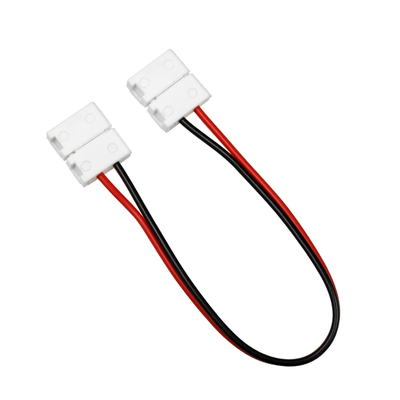 GLOBOSTAR® STRIPART 70732 Ενωτικός Ταχυσύνδεσμος με 15cm Καλώδιο Τροφοδοσίας για Μονόχρωμη Ταινία LED 2Pin 10mm σε Μονόχρωμη Ταινία LED 2Pin 10mm IP20 - Μ16 x Π1.5 x Υ0.3cm