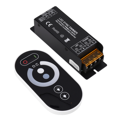 GLOBOSTAR® DIMMERIO 73312 Σετ Dimmer με RF Ασύρματο Χειριστήριο με 1 x 25A 600W Κανάλι DC 12-24V 25A 600W Max IP20 - RF2.4Ghz SYNC - Μ12.8 x Π4.1 x Υ3.4cm - 2 Χρόνια Εγγύηση