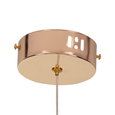 GLOBOSTAR® BUTTERFLY 01650 Μοντέρνο Κρεμαστό Φωτιστικό Οροφής LED 10W 800lm 360° AC 220-240V IP20 Θερμό Λευκό 2700K - Lumileds SMD Chip - Ροζ Χρυσό & Διάφανο - Μ20 x Π17 x Y24cm - 2 Χρόνια Εγγύηση